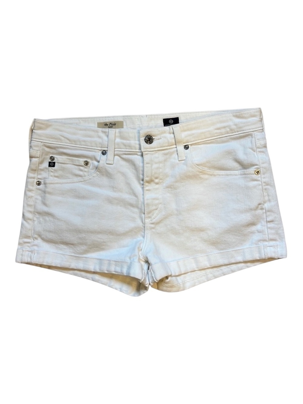 AG Adriano Goldschmied that pixie short white cuffed jeans shorts size 30